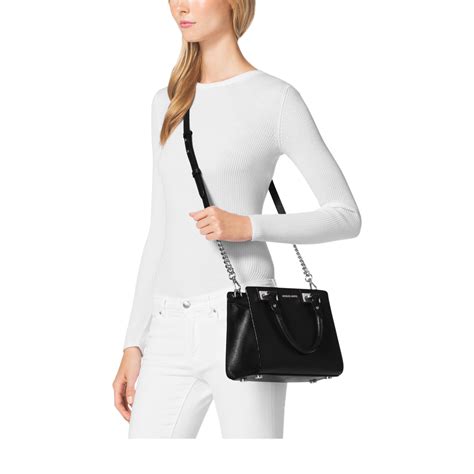 michael kors small quinn handbag|Quinn Small Patent Saffiano Leather Satchel .